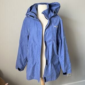 Vintage Weather Tamer Purple Blue hooded jacket | small